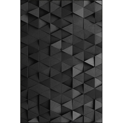 Tapis tissé à motif géométrique de forme triangulaire avec tapis