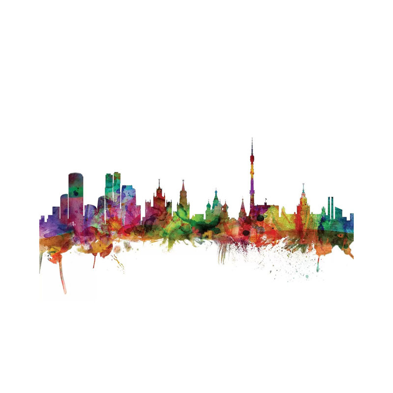 Moscow, Russia Skyline by Michael Tompsett - Wrapped Canvas Gallery-Wrapped Canvas Giclée, 20.32 cm H x 30.48 cm W