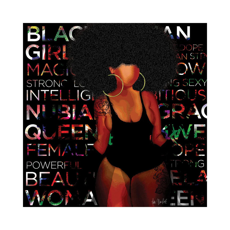 Black Girl Magic by Faith With An E - Wrapped Canvas Painting, 30.48 cm H x 30.48 cm W