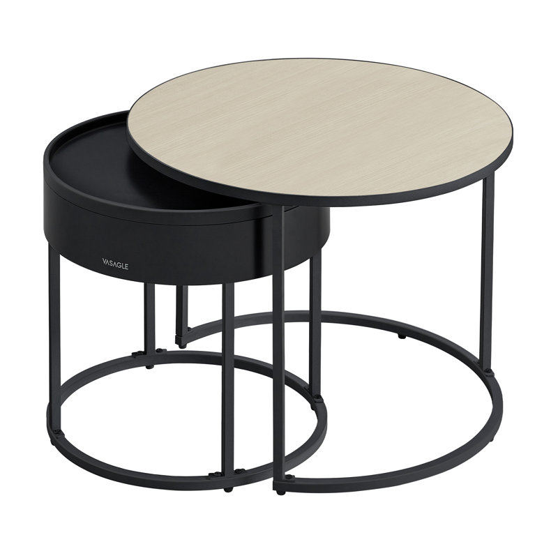 Alexandrya Coffee Table, Natural Beige/Black
