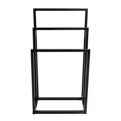 Metal Freestanding Towel Rack 3 Tiers Hand Towel Holder Organizer For Bathroom Accessories, Black
