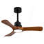 Nouveau ventilateur de plafond de 36 pouces avec télécommande à 6 vitesses à trois pales en bois noir réversible avec moteur à courant continu, idéal pour les chambres à coucher-876100496