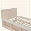 Lit plateforme en bois avec lit gigogne escamotable, armoire de rangement-129743605-129743603