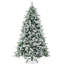 6 pi Arbre de Noël floqué avec lumière, installation rapide-2001227170