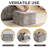 Cube Storage Ottoman,  Multi-Functional Footrest,Dark Grey-1988488525-1988488527