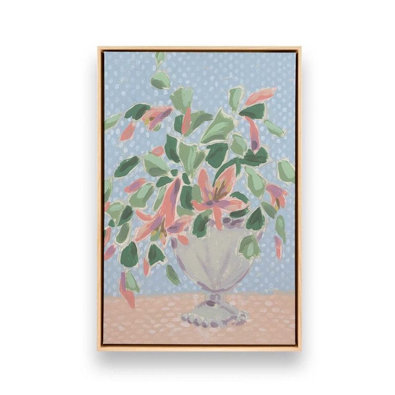 Impression sur toile, "Quirky Christmas Cactus II" par June Erica Vess, H 20 po x l 30 po, Tanné