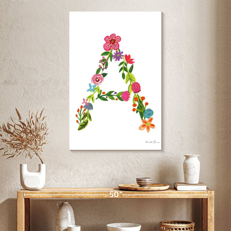 Lettre de l'alphabet floral Keiri I, H 39 po x l 26 po