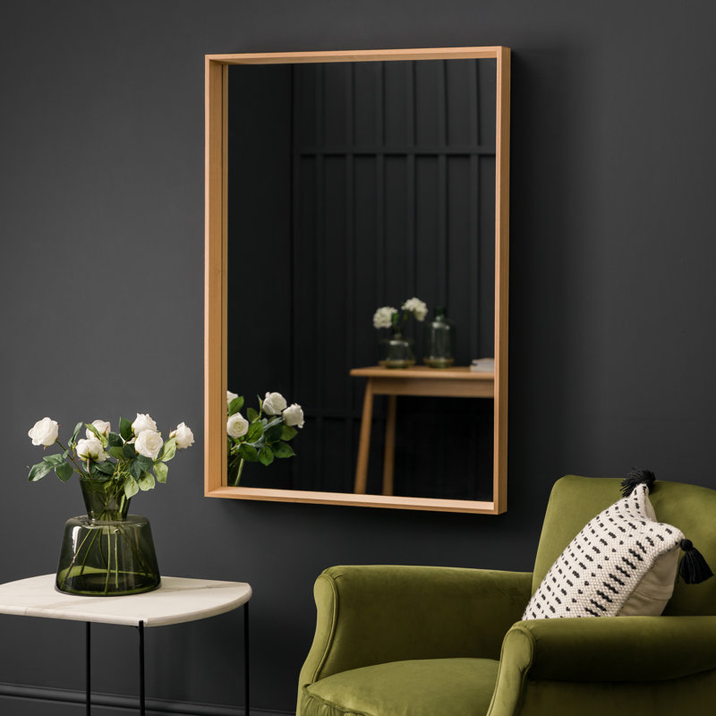 Weybridge Wood Flat Mirror, Oak, 104.5cm H x 74cm W