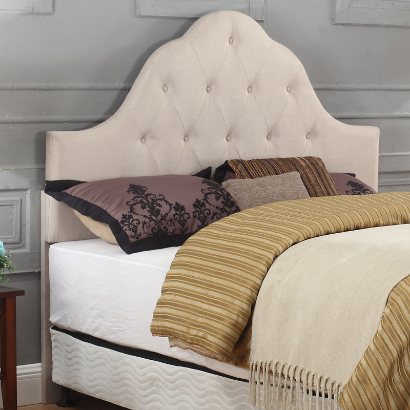 Tête de lit tapissier à panneau Nevada, Beige
