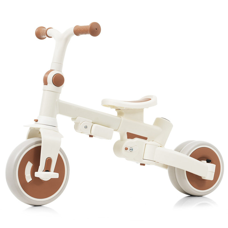 7 in 1 Baby Tricycle, Toddler Tricycle with Removable and Adjustable Push Rod, Toddler Push Bike with Removable Pedal, Canopy, and Guardrail, Tricycle for 18-72 Months