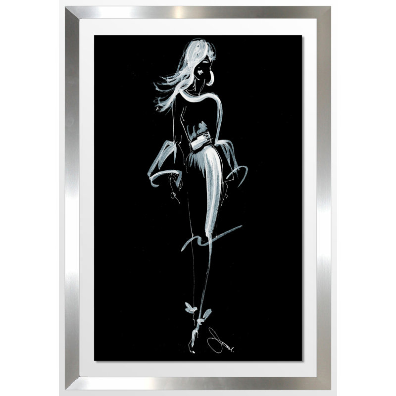 « miranda », reproduction d’impression sur toile, H 49,5 po x l 33,5 po x P 1 po, Encadrement argenté