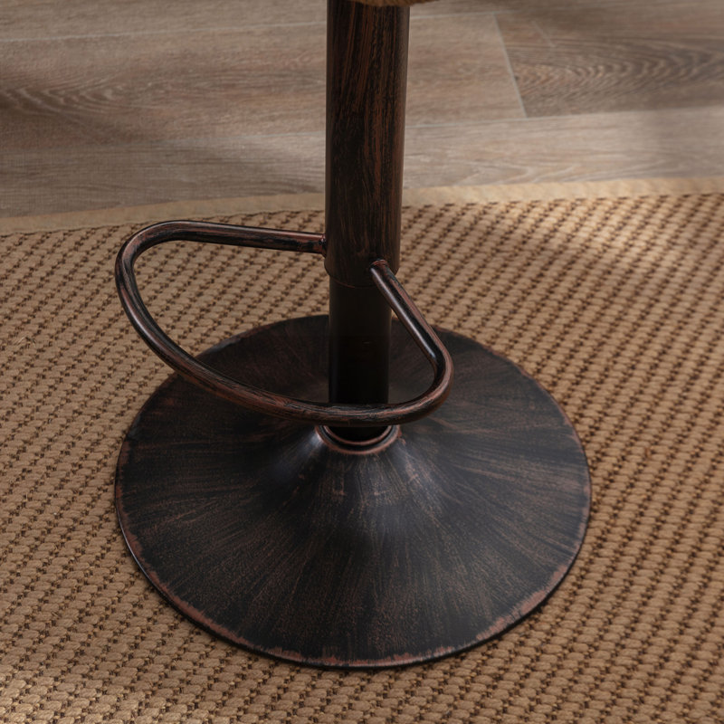 Ensemble de 2 tabourets de bar modernes pivotants avec repose-pieds réglables pour cuisine et salle à manger, Beige