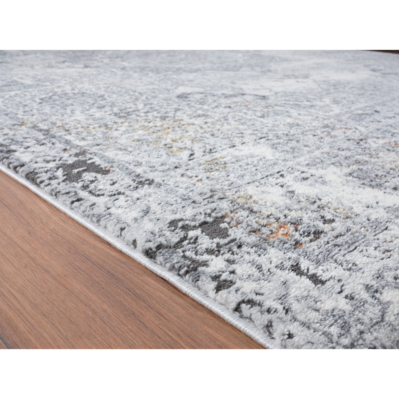 Tapis oriental ivoire / bleu, Rectangle 12 pi 6 po x 15 pi