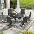 6-Person Outdoor Round Dining Set With Swivel Chair