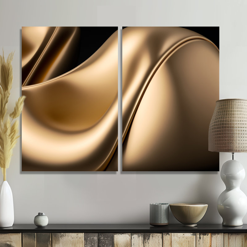 Cinda - Abstract Liquid Ink Wall Art, 36" H x 48" W, Wrapped Canvas, Does Not Apply