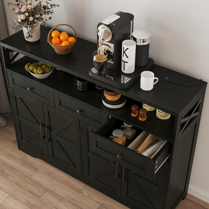 Ashveer 51.2 " W Sideboard, Black