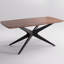 Table de salle à manger 69,3 "à piédestal rectangulaire avec structure en métal pour 4 à 6 personnes-2091089796
