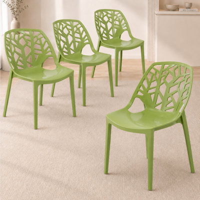 Edgington Lightweight Stacking Accent Dining Chair for Indoor & Outdoor