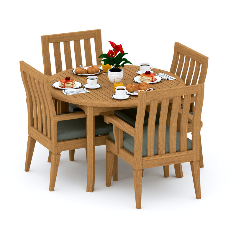 Caranas Outdoor 5 - Piece Teak Dining Set