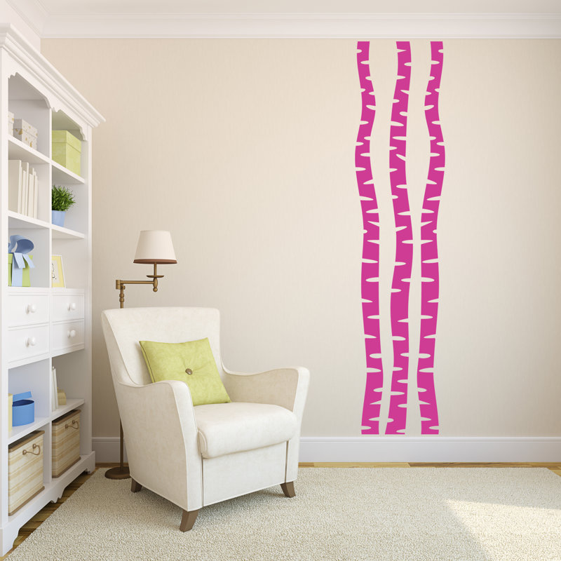 Plants & Flowers Wall Decal, Hot Pink