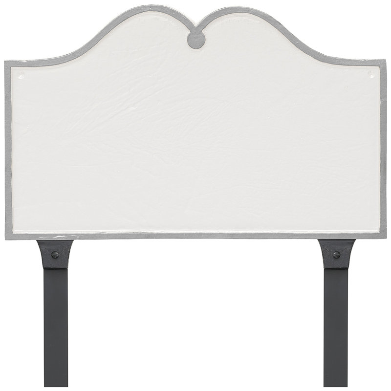 Enseigne d’adresse pour pelouse sur 2 lignes hillsdale, Oui, Blanc / argent