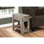 Table d'appoint avec finition en stratifié taupe foncé, idéale pour le salon et la chambre à coucher, avec des options pratiques