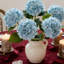 Fleurs d'hortensia en soie artificielle à 5 tiges-1515738022