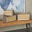 Ensemble de 3 paniers en bois massif
