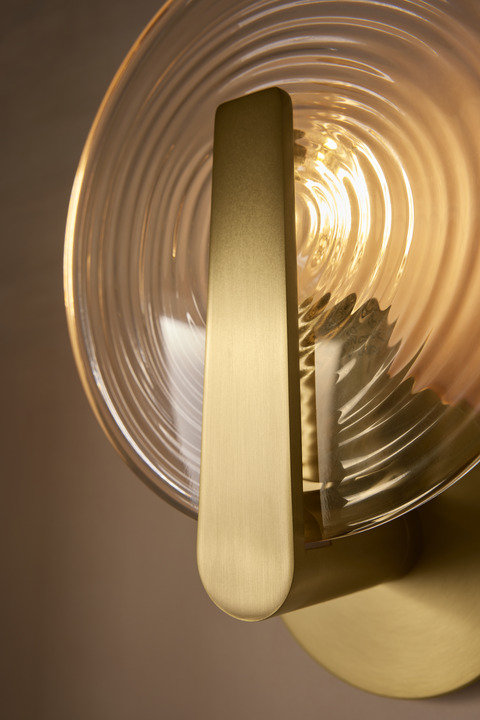 Hint One-Light Sconce, Brushed Brass