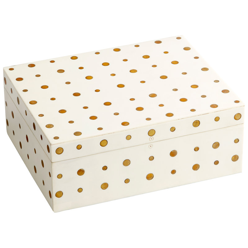 Resin Decorative Box, 4" H x 10.25" W x 8.25" D