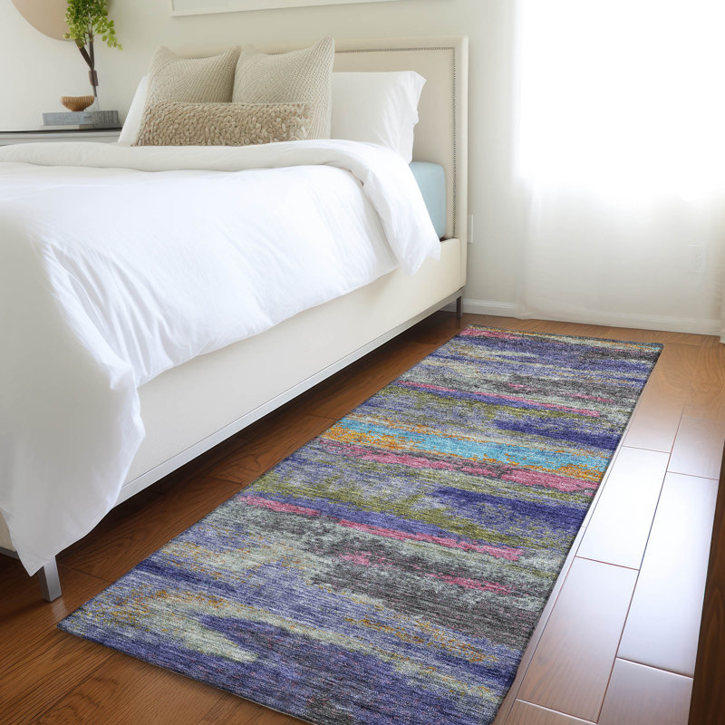 Premium Machine Washable Prisco Lavender Rug, Runner 2'3" x 7'6"