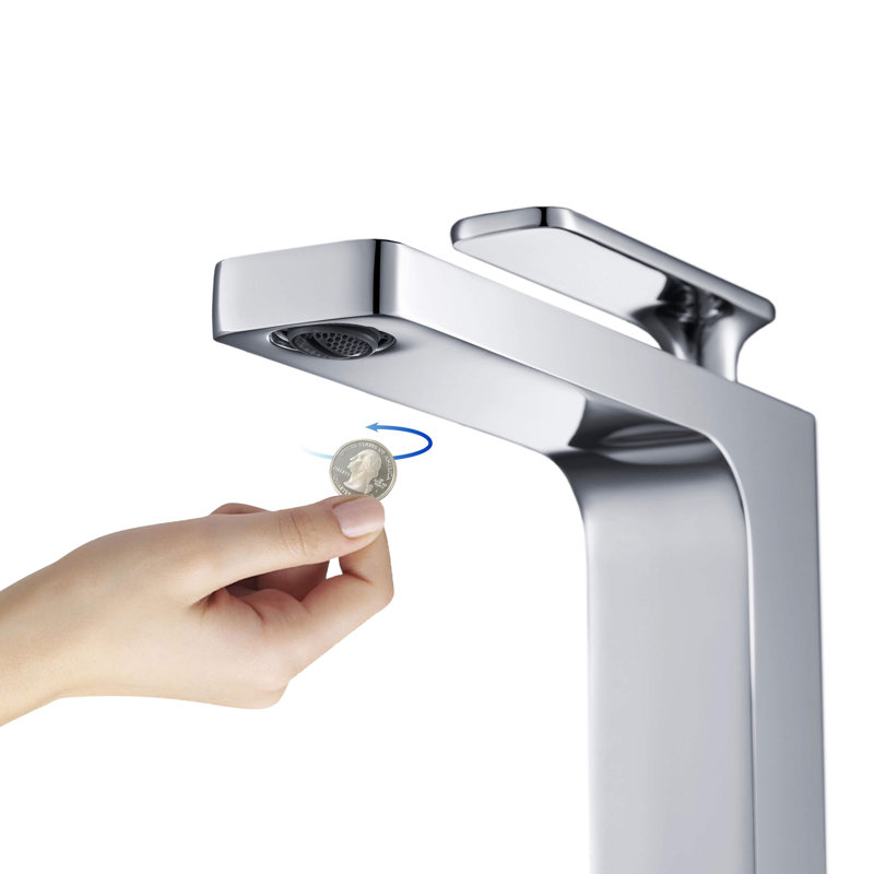 Infinity Vessel Sink Faucet Single-handle Bathroom Faucet, Chrome, With Pop Up Drain