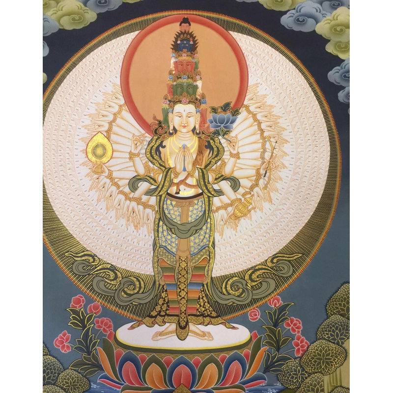 Lokeshvara Thangka (Brocadeless Thangka)