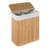 Natural Bamboo Laundry Hamper With Lid & Handles, Removable Liner, Ideal For Bathroom, Bedroom, Laundry Room-1284519474-1284519476
