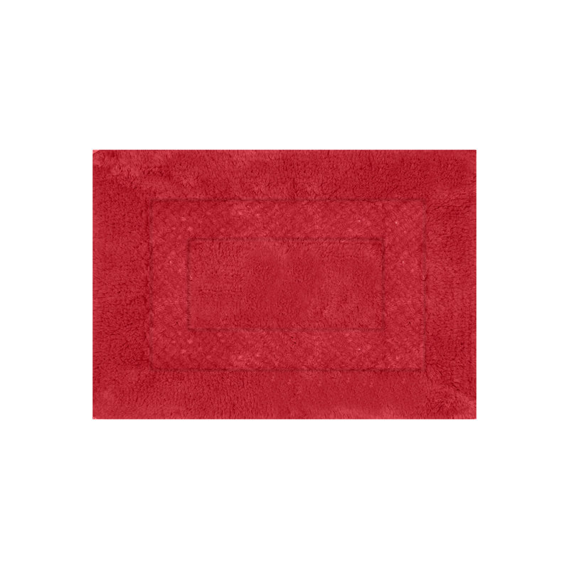 Tapis pour salle de bain Antigona, l 17 po x L 24 po, Rouge