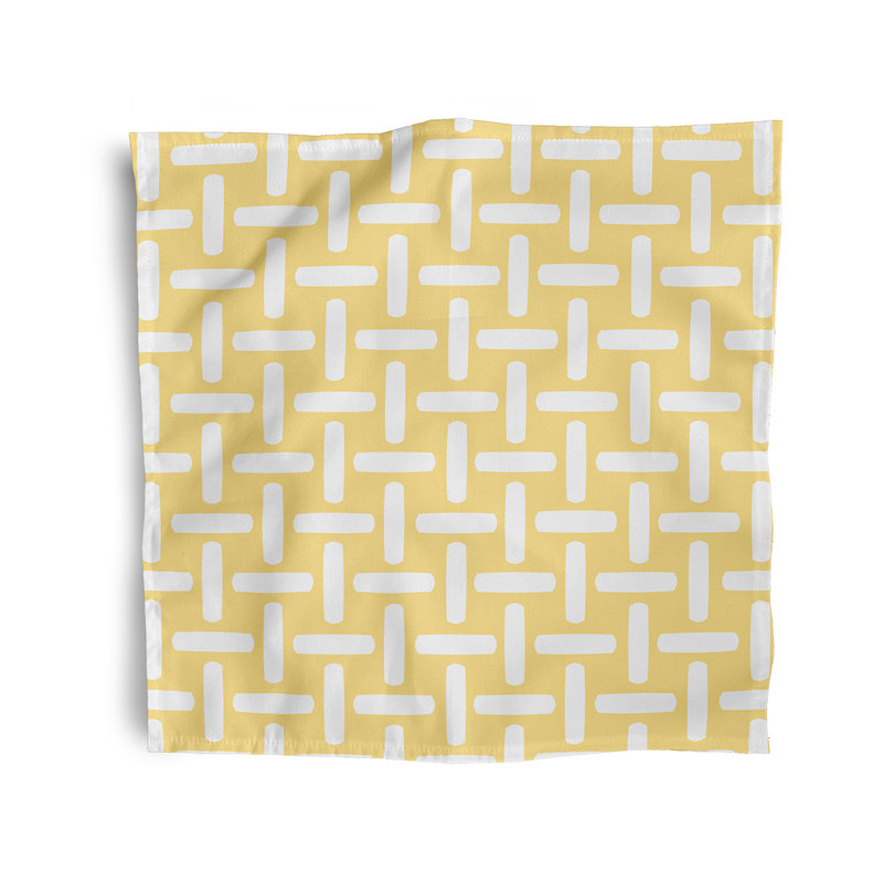 Lason Geometric Napkins, Yellow
