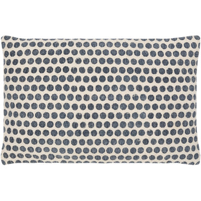 Zetta Polka Dots Cotton Reversible Throw Pillow