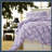 Cozy Full Queen Bedding Sets, Microfiber Purple Floral For Home Bedroom