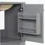 Meuble-lavabo 30 po avec lavabo, une porte avec tablette et trois tiroirs, porte à fermeture douce, gris-150455891