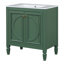 Meuble-lavabo de 30 po avec lavabo, deux portes avec tablette, charnières de porte à fermeture en douceur, style rétro-106668084