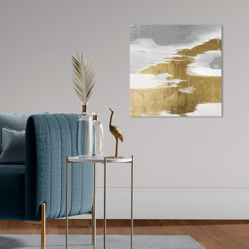 Gold Heaven - Peinture sur toile, Toile tendue, H 20 po x l 20 po