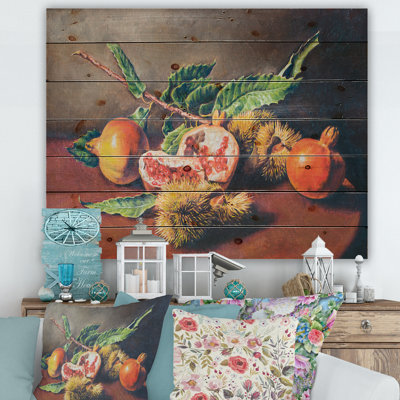 " Vintage Still Life Of Orange Fruits " Painting Print