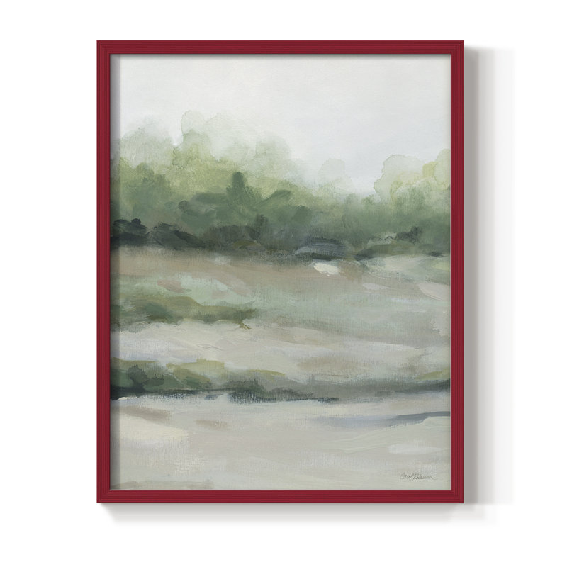 «Faded Morning II», reproduction encadrée - bois massif, H 11 po x l 9 po, Rouge