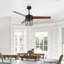 Ventilateur de plafond 3 pales 52 "avec ensemble d'éclairage et télécommande-1409557914