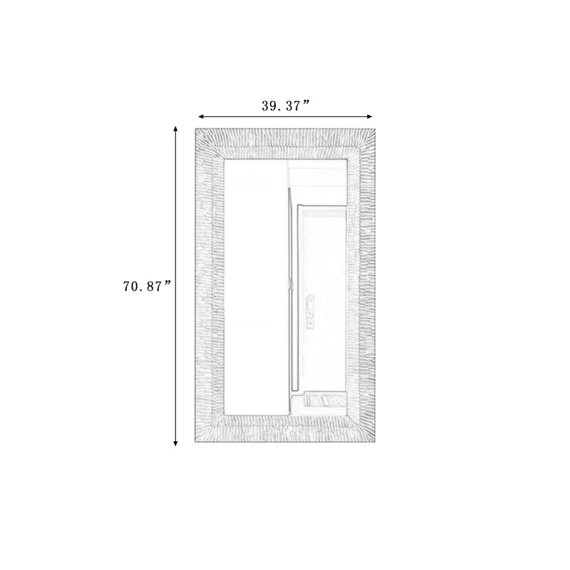 American retro solid wood full-length mirror