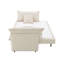 Canapé-lit en chenille beige Elisea (avec lit double)