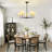 5-Light Modern Dimmable Chandelier With Fabric Shades-1573470183