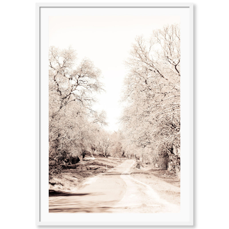 Fall Trail Print by Carly Tabak, White Wood, 31" W x 44" H