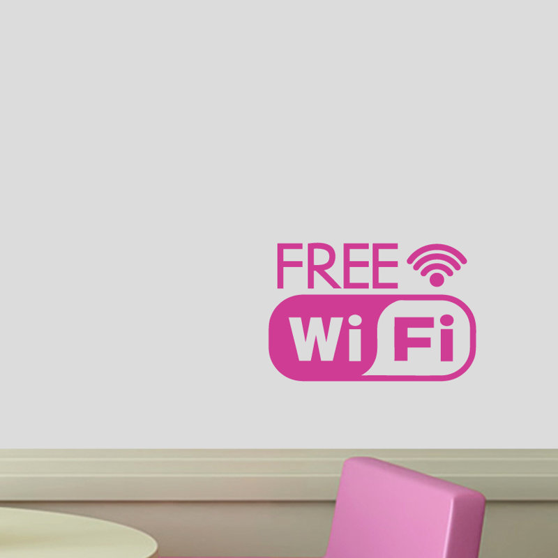 Décalcomanie murale wifi free Mccloskey, Rose vif