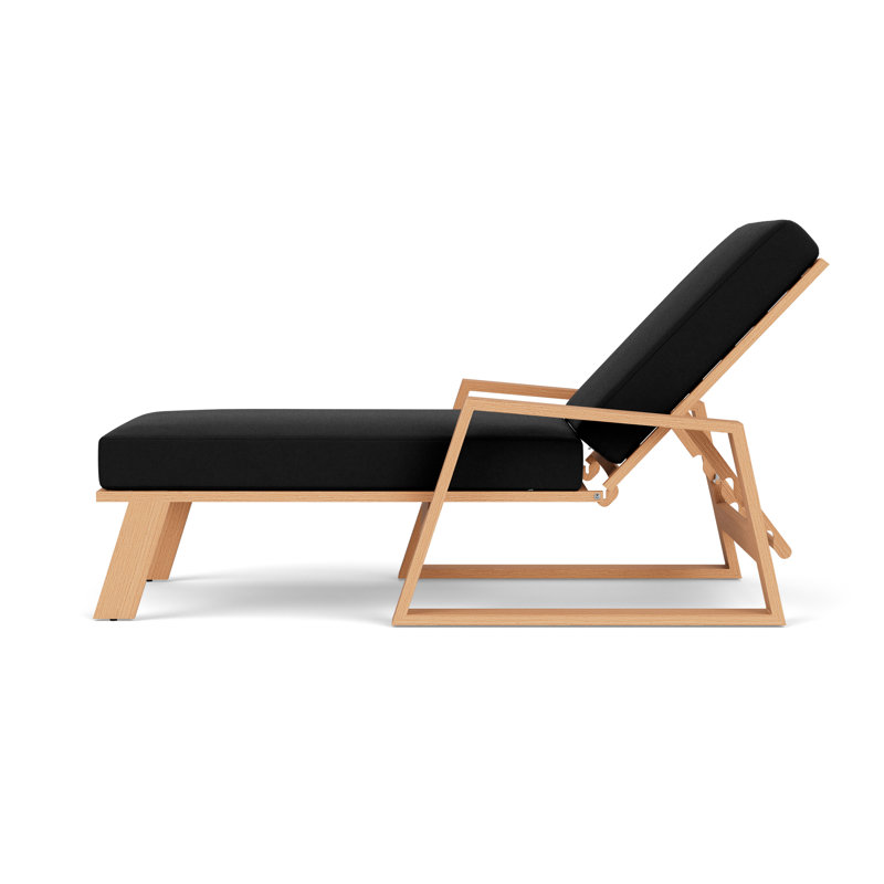 Pursuit Outdoor Chaise Lounge, Canvas Black